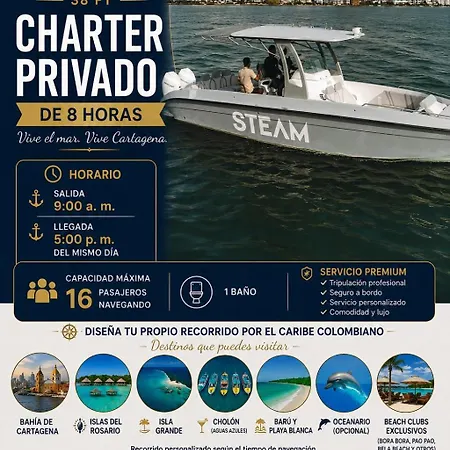 Hotel en barco Lancha De Lujo 38ft *
